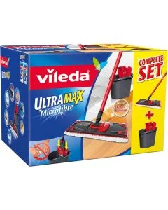 Zestaw w kartonie VILEDA ULTRAMAX mop płaski + wiadro + kij 11508