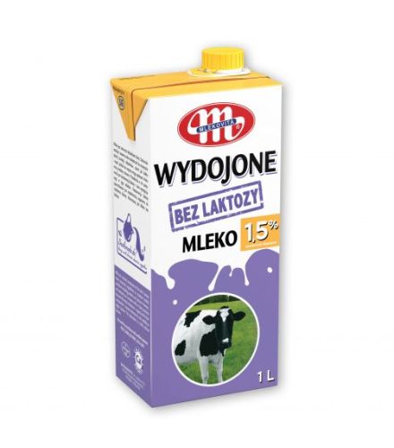 Mleko WYDOJONE UHT bez laktozy 1,5% 1l