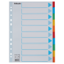 Przekładki kartonowe, kolorowe z kartą opisową A4, Esselte, 10 kart