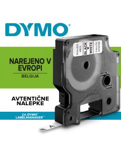 Taśma do drukarki Dymo, LabelManager D1 6 mm, czarny / biały, 43613 DymoLabel