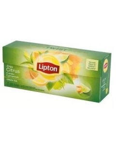 Herbata LIPTON GREEN CITRUS 25 torebek zielona