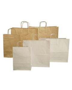 Torba papierowa ECOBAG 500x180x390 mm, torba brązowa kraft