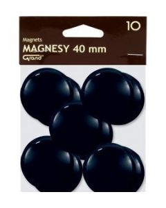 Magnesy do tablicy, punkty magnetyczne 40mm GRAND, czarny, 10 szt