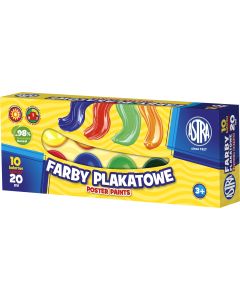 Farby plakatowe Astra 10 kolorów - 20 ml, 301115004