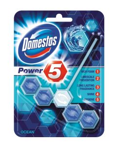 DOMESTOS Zawieszka do toalety KOSTKA POWER 5 OCEAN 55g *97054