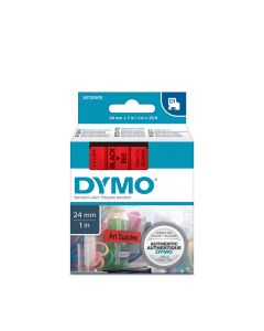 Taśma do drukarki Dymo, LabelManager D1 24 mm, czarny / czerwony, 53717 DymoLabel