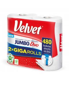 Ręcznik VELVET JUMBO DUO 2 rolki 2warstwy 2x240listków