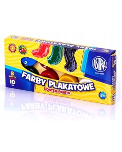 Farby plakatowe Astra 8 kolorów - 10 ml, 83113901