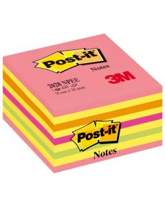 Karteczki samoprzylepne Post it, kostka 2028-NP 76x76mm, 450 kart, cukierkowa różowa