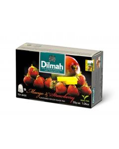 Herbata DILMAH MANGO z TRUSKAWKĄ (20 saszetek) czarna