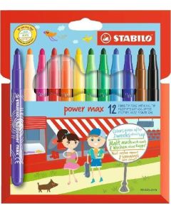 Flamastry STABILO Power Max etui kartonowe 12 sztuk