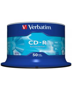 Płyty VERBATIM, płyta CD-R cake box 50, 700MB 52x, ekstra ochrona