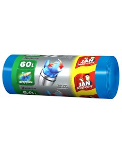 JAN NIEZBĘDNY Worki HD Easy-pack niebieskie wiązane 60l 20 szt. 32348