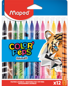 Flamastry COLORPEPS ANIMALS 12 szt. Maped 845403