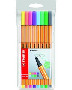 Cienkopisy STABILO point 88, zestaw pastel etui 8 sztuk