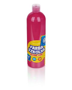 Farby plakatowe Astra, szkolne farby wodne w butelkach 500 ml, różowy