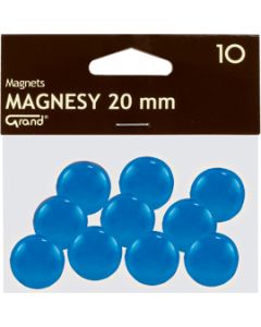 Magnesy do tablicy, punkty magnetyczne 20mm GRAND, niebieski, 10 szt