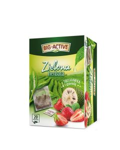 Herbata BIG-ACTIVE TRUSKAWKA-GRAVIOLA zielona 20 kopert/34g