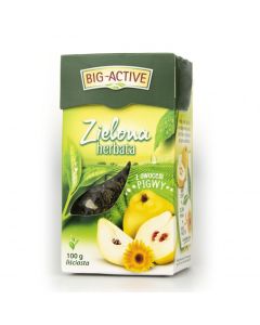 Herbata BIG-ACTIVE zielona liściasta z owocem pigwy 100g