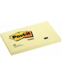 Karteczki samoprzylepne, żółte karteczki Post it 655, 127x76mm, 100 kart.