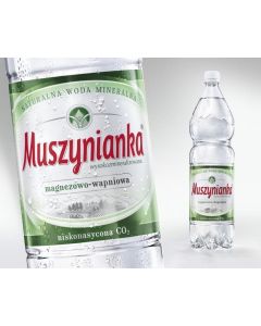 Woda MUSZYNIANKA 1.5L niskogazowana zielona zgrzewka 6 szt.