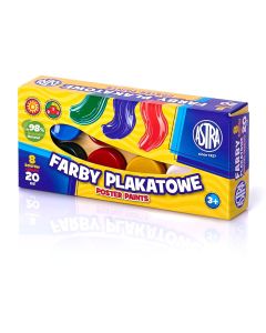 Farby plakatowe Astra 8 kolorów - 20 ml, 83112903