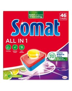 Tabletki do zmywarki SOMAT 46t ALL IN 1 LEMON & LIME