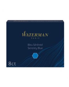 Naboje do pióra Waterman Standard, atramentowe, niebieski, 8 sztuk