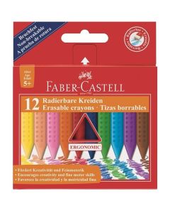 Kredki Faber Castell Grip, trójkątne świecowe, 12 kolorów