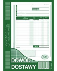 Druk akcydensowy, DOWÓD DOSTAWY A5, wielokopia 315-3