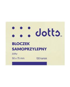 Bloczek samoprzylepny 50x75 żółty 100 kartek