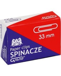 Spinacze biurowe okrągłe R33, 33 mm (10x100 szt)