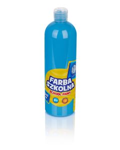 Farby plakatowe Astra, szkolne farby wodne w butelkach 500 ml, niebieski