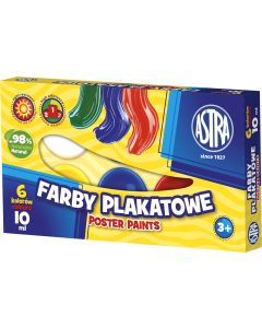 Farby plakatowe Astra 6 kolorów - 10 ml, 83111903