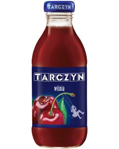 Sok Tarczyn 0,3L, wiśniowy, szklana butelka