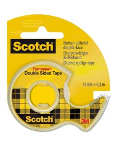 Taśma biurowa, dwustronna SCOTCH (136D) z dyspenserem, 12mm, 6, 3m