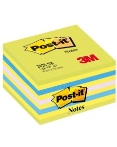 Karteczki samoprzylepne Post it, kostka 2028-NB 76x76mm, 450 kart, cukierkowa niebiesko-