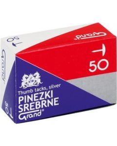 Pinezki biurowe, S50 srebrne 50 szt.