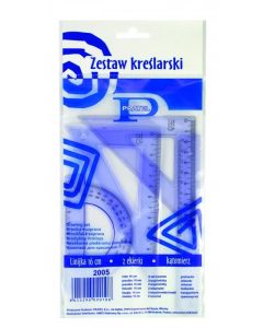 Zestaw kreślarski Pratel, z linijką 16 cm