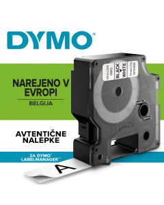 Taśma do drukarki Dymo, LabelManager D1 19 mm, czarny / biały, 45803 DymoLabel