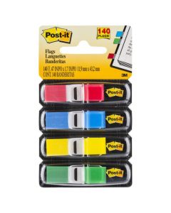 Zakładki indeksujące, karteczki do zaznaczania Post it 683-4 PP, 12x43mm, 4x35 kart, mix