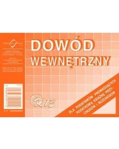 Dowód wewnętrzny druk A6, 50 str., k-13, druki akcydensowe