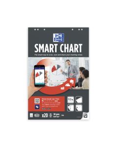 Papier do flipcharta, Oxford Smart Chart 65x98cm, blok gładki 20 kartek