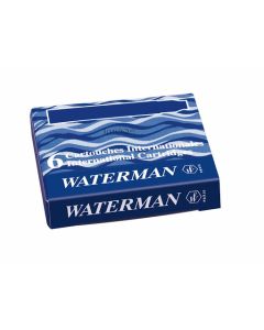 Naboje Waterman International, niebieski Floryda, 6 sztuk