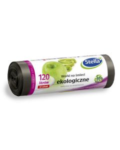 Worki na śmieci ekologiczne 120L 10szt. z taśmą (LDPE) STELLA WNS-6356V1