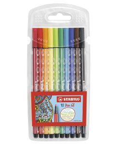 Flamastry STABILO Pen 68, pisaki etui 10 sztuk