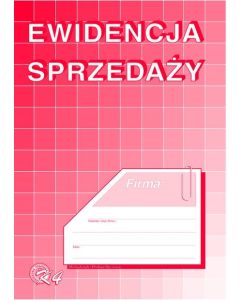 Ewidencja sprzedaży A5, 32 str, konć.-4, druki akcydensowe