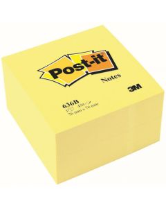 Karteczki samoprzylepne Post it, kostka 636B, 76x76mm, 450 kart, żółta