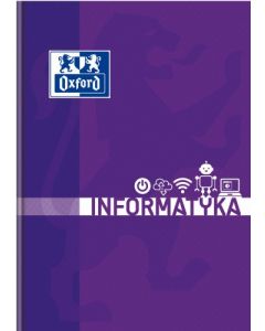 Brulion A5 80 kartek w kratkę, przedmiotowy zeszyt do Informatyki, zeszyt Oxford