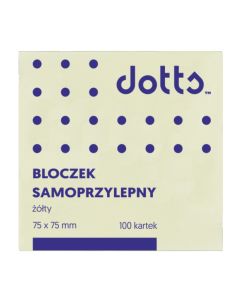 Bloczek samoprzylepny 75x75 żółty 100 kartek.